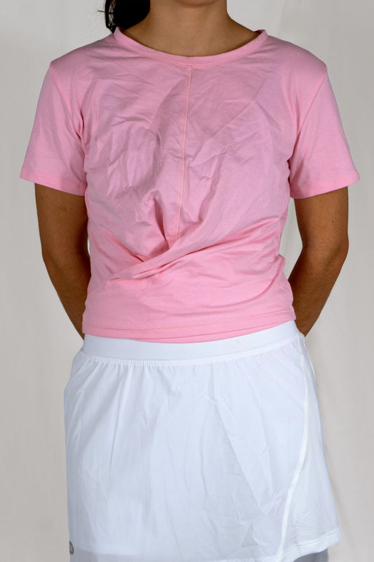 Pastel pink crossover top