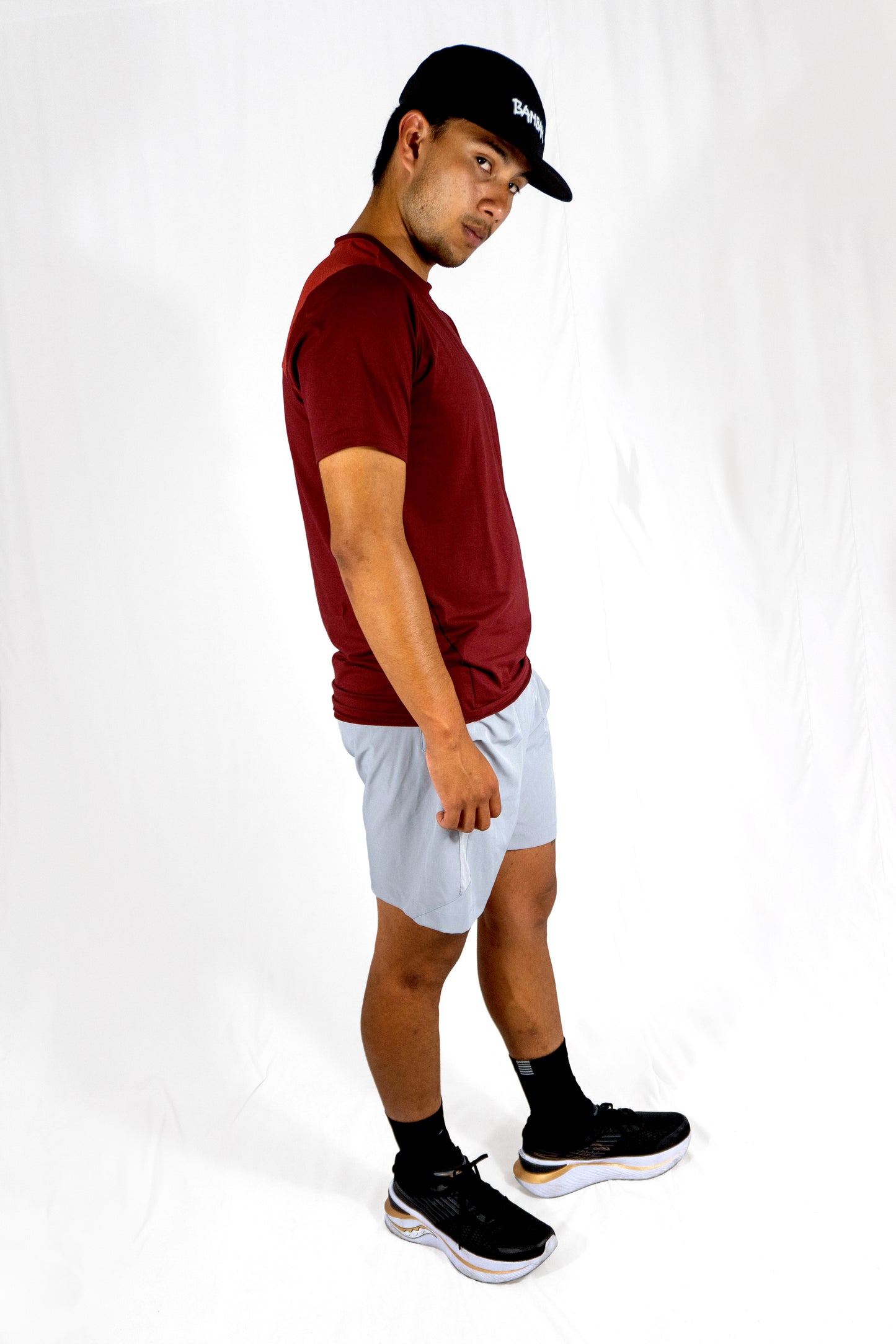 Wine-colored padel shirt