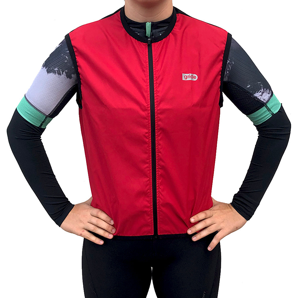 Red Windbreaker Vest