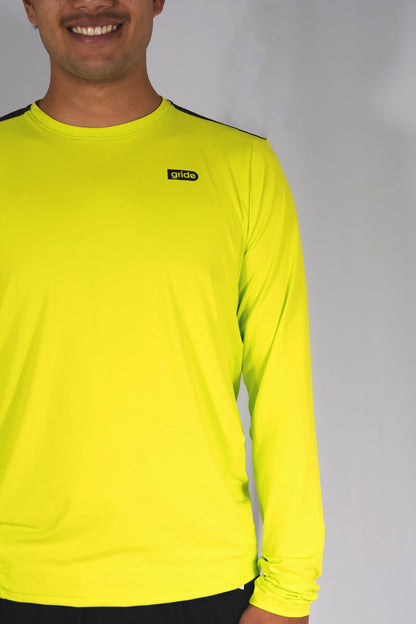 Playera deportiva de manga larga Lime green