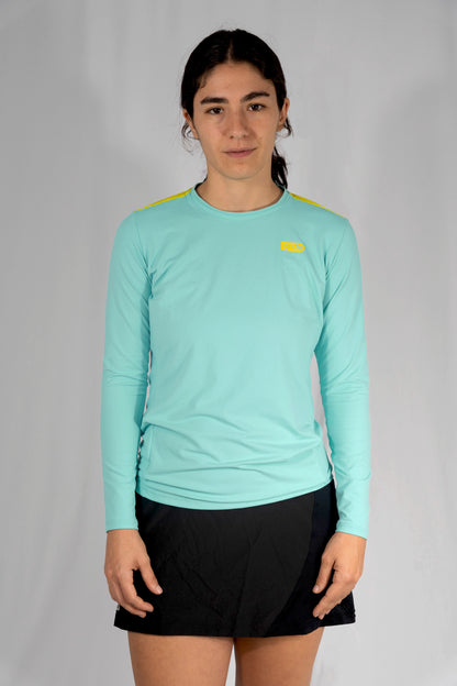 Playera deportiva de manga larga Aqua