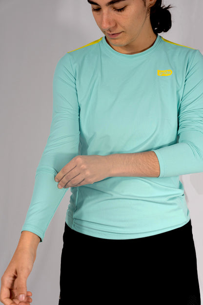 Playera deportiva de manga larga Aqua