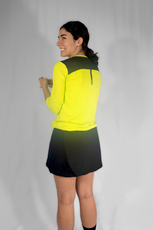 Playera deportiva de manga larga Lime Green