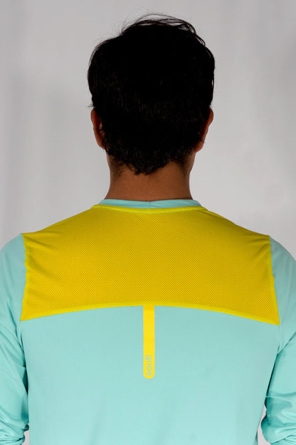 Playera deportiva de manga larga Turquesa