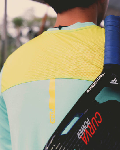 Playera deportiva de manga larga Turquesa