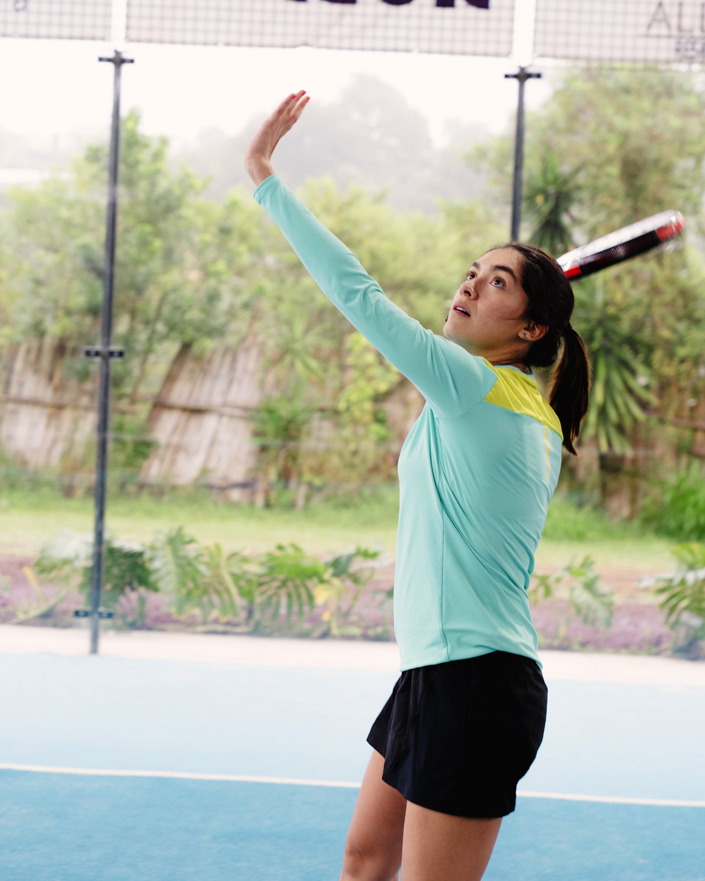 Playera deportiva de manga larga Aqua