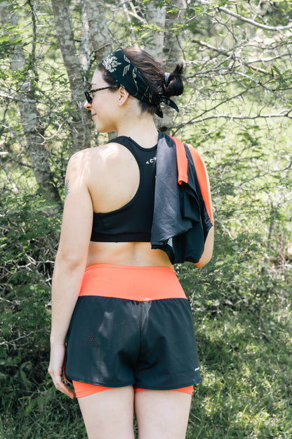 Short/licra Negro Naranja