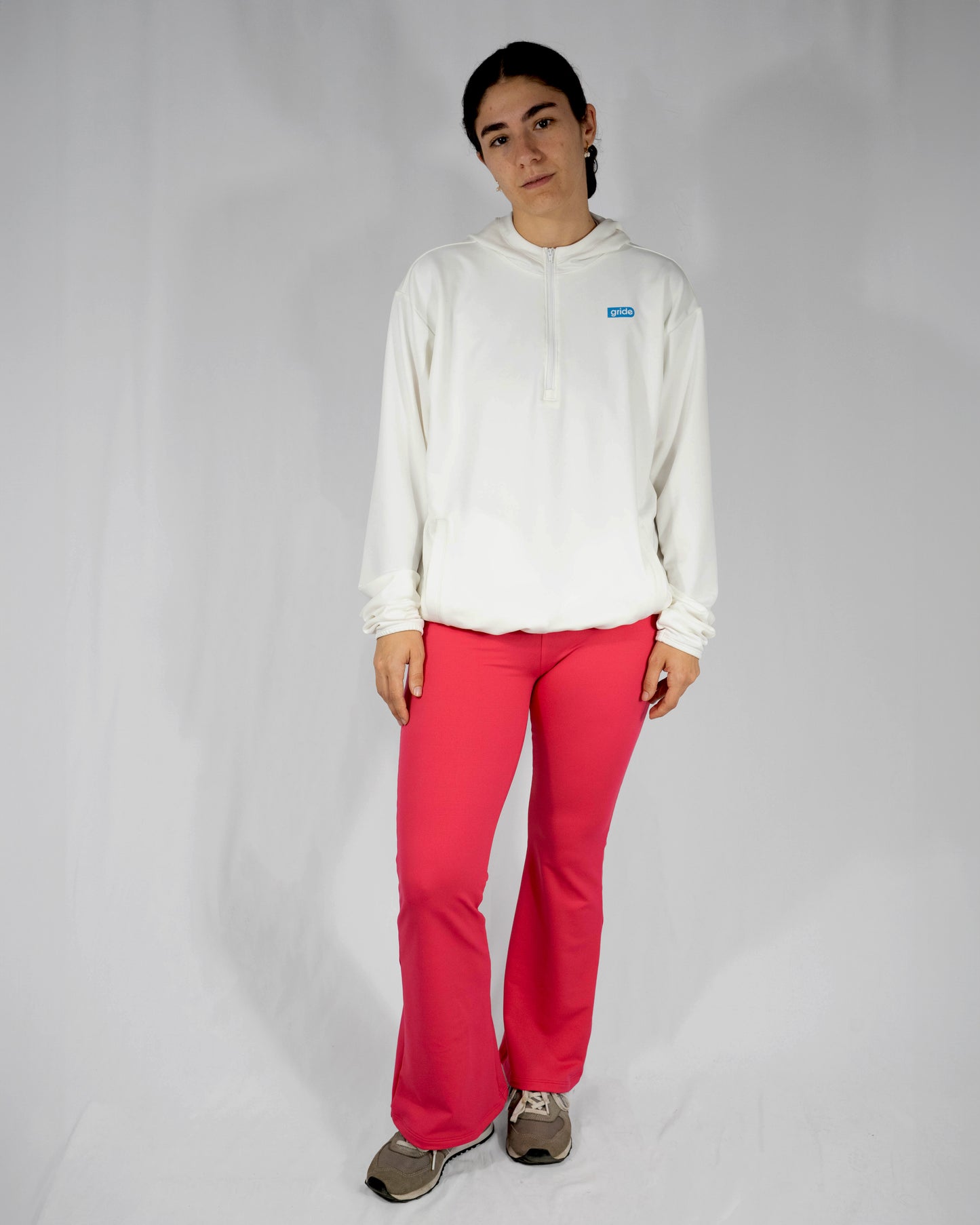 Pants deportivos acampanados Rosa