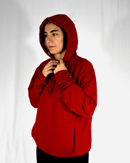 Sudadera deportiva unisex roja