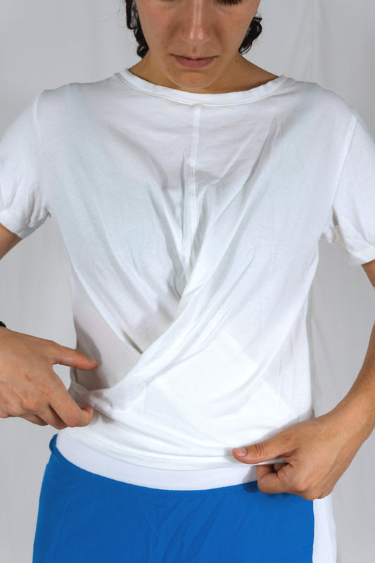 White crossover top
