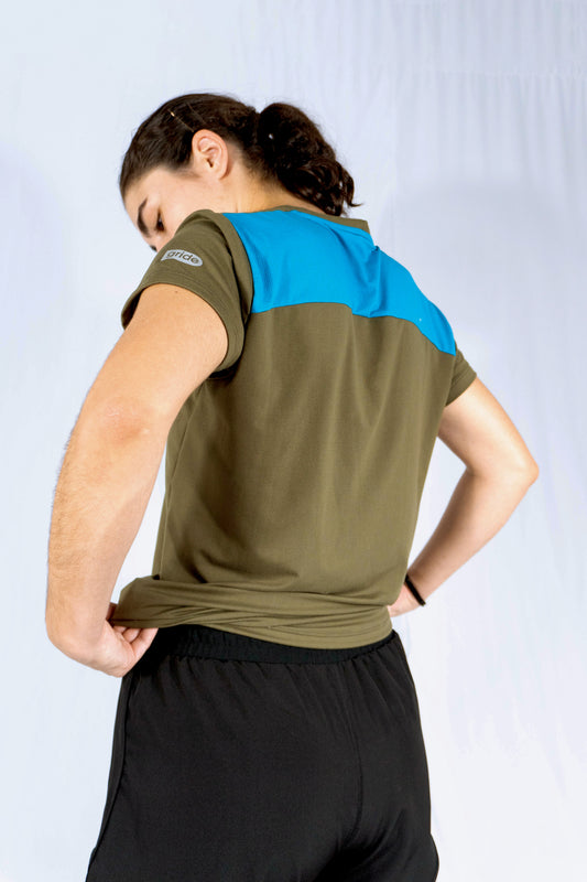 Green/turquoise padel shirt