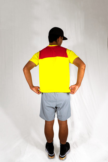 Yellow/pink padel shirt