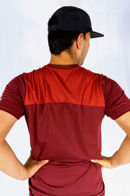 Wine-colored padel shirt