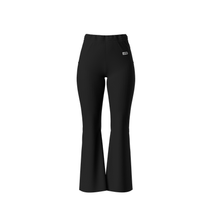 Pants deportivos acampanados Negro