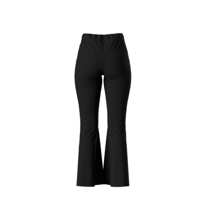 Pants deportivos acampanados Negro