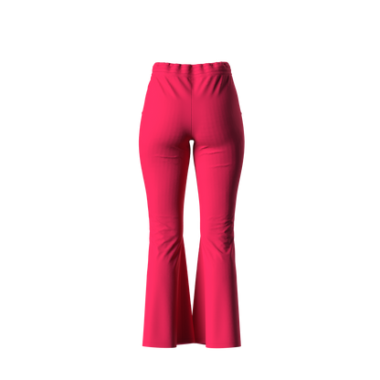 Pants deportivos acampanados Rosa